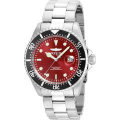 Invicta Men's Watch - Pro Diver Quartz Red Dial Stainless Steel Bracelet | 22053