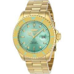 Invicta Men's Watch - Pro Diver Quartz Light Blue Dial Yellow Gold Bracelet | 23395