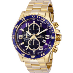 Invicta Men's Watch - Specialty Chronograph Blue Dial Yellow Gold Bracelet | 37145