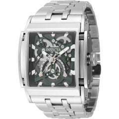 Invicta Men's Watch - Speedway Green, Black and Silver Dial Steel Bracelet | 47718