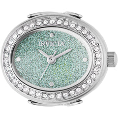 Invicta Women's Mini Ring Watch - Angel Green Glitter Dial Steel Bracelet | 49597