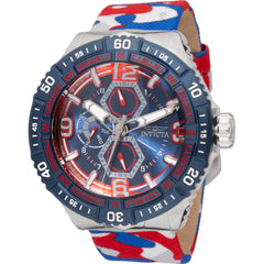 Invicta Men's Watch - Coalition Forces Quartz Blue and Red Dial Nylon Strap | 49631