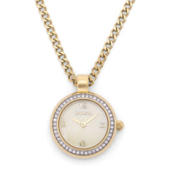 Invicta Women's Necklace Watch - Mini Angel MOP Dial Crystal Yellow Gold Case | 49932