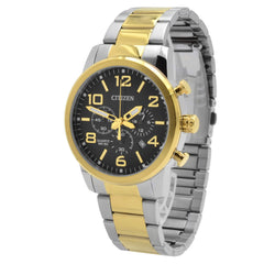 Citizen Men's Watch - Dress Quartz Chronograph Black Dial Bracelet | AN8054-50E