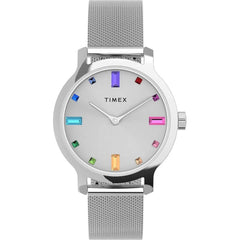 Timex Women's Watch - Transcend Silver Dial Stainless Steel Bracelet | TW2U92900VQ