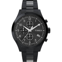 Timex Men's Watch - Trend Chrono Black Dial Stainless Steel Bracelet | TW2Y01600JI