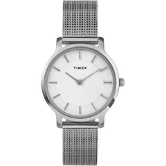 Timex Women's Watch - Transcend Quartz Silver Dial Mesh Steel Bracelet | TW2Y10200VQ