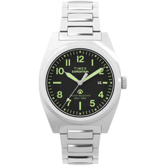 Timex Men's Watch - Expedition Quartz Black Dial Silver Steel Bracelet | TW2Y18300VQ
