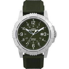 Timex Men's Watch - Expedition Ridge Quartz Green Dial Silicone Strap | TW4B32100VQ