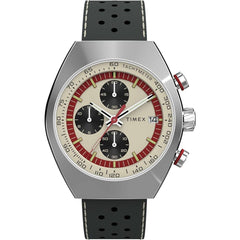 Timex Men's Watch - Legacy Chronograph Silver Tone, Black and Red Dial | TW2W93400VQ
