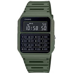 Casio Men's Watch - Dual Time Black Digital Dial Green Rubber Strap | CA-53WF-3BCF