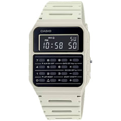 Casio Men's Watch - Dual Time Black Digital Dial White Rubber Strap | CA-53WF-8BCF