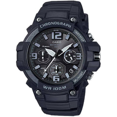 Casio Men's Watch - Chronograph Black Analog Dial Black Strap | MCW-100H-1A3V