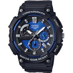 Casio Men's Watch - Chronograph Blue and Black Analog-Digital Dial | MCW-200H-2AV