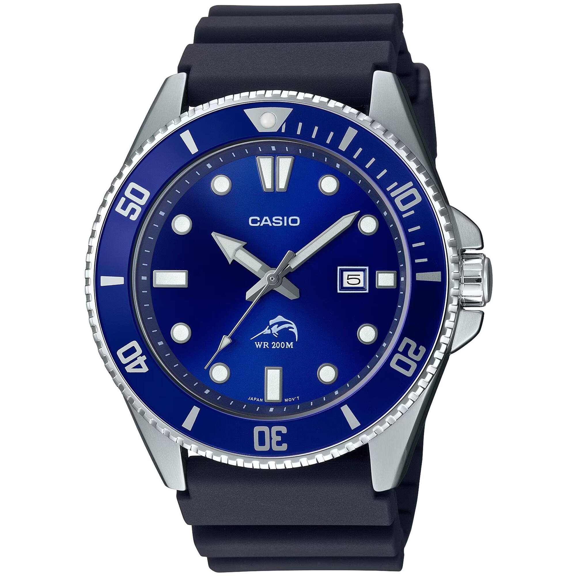 Casio Men's Watch - Rotating Bezel Black Dial Rubber Strap Quartz | MD