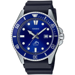 Casio Men's Watch - Rotating Bezel Black Dial Rubber Strap Quartz | MDV-106B-2AV