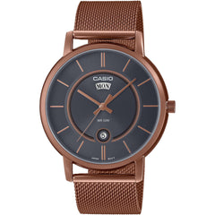Casio Men's Watch - Quartz Grey Dial Rose Bracelet Date Display | MTP-B120MR-8AVDF