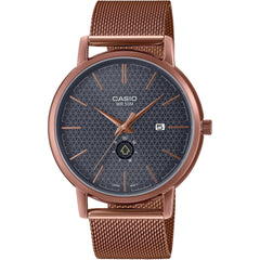 Casio Men's Watch - Quartz Grey Dial Rose Bracelet Date Display | MTP-B125MR-8AVDF