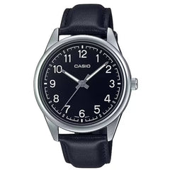 Casio Men's Watch - Quartz Black Dial Genuine Leather Strap Analog | MTP-V005L-1B4UDF