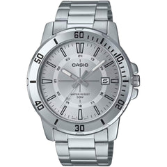 Casio Men's Watch - Silver Tone Dial Stainless Steel Bracelet | MTP-VD01D-7CVUDF