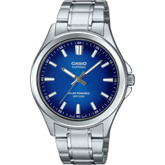 Casio Men's Watch - Quartz Blue Dial Silver Stainless Steel Bracelet | MTS-100D-2AVDF