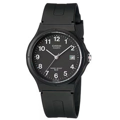Casio Men's Watch - Quartz Black Dial Resin Strap Date Display Analog | MW-59-1BVDF
