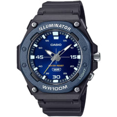 Casio Men's Watch - Quartz Sunray Blue Dial Black Resin Strap Analog | MW-620H-2AVCF