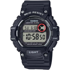 Casio Men's Watch - Dual Time Black and Grey Digital Dial Resin Strap | TRT-110H-1AV