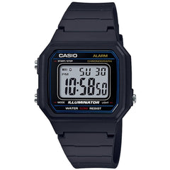 Casio Men's Watch - Chronograph Grey Digital Dial Black Resin Strap Alarm | W-217H-1AV