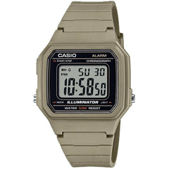 Casio Men's Watch - Chronograph Grey Digital Dial Beige Resin Strap | W-217H-5AVCF