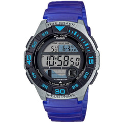 Casio Men's Watch - Dual Time Grey Digital Dial Blue Resin Strap | WS-1100H-2AVCF