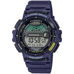 Casio Men's Watch - Dual Time Grey Digital Dial Blue Resin Strap Alarm | WS-1200H-2AV