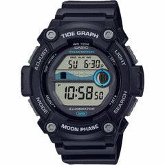 Casio Men's Watch - Dual Time Grey Digital Dial Black Resin Strap | WS-1300H-1AVCF