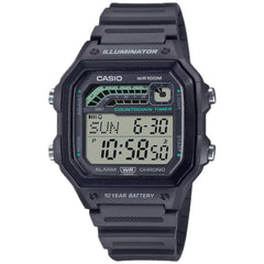 Casio Men's Watch - World Time Grey Digital Dial Resin Strap Alarm | WS-1600H-8AVCF