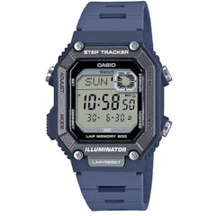 Casio Men's Watch - Dual Time Grey Digital Dial Blue Resin Strap | WS-B1000-2AVCF