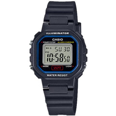 Casio Women's Watch - Chronograph Grey Digital Dial Black Resin Strap | LA-20WH-1CCF
