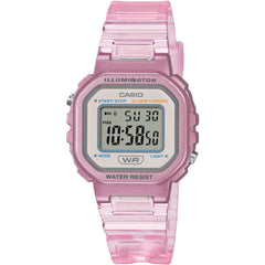 Casio Women's Watch - Chronograph Grey Digital Dial Red Resin Strap | LA-20WHS-4ACF