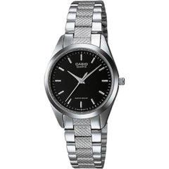 Casio Women’s Watch - Quartz Black Dial Stainless Steel Bracelet | LTP-1274D-1A