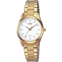 Casio Women’s Watch - Quartz White Dial Yellow Gold Bracelet | LTP-1274G-7A