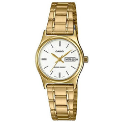 Casio Women’s Watch - Quartz Day-Date Yellow Gold Steel Bracelet | LTP-V006G-7BUDF