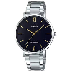 Casio Women’s Watch - Quartz Black Dial Stainless Steel Bracelet | LTP-VT01D-1BUDF