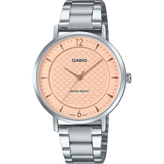 Casio Women’s Watch - Quartz Pink Dial Silver Tone Bracelet | LTP-VT04D-4ADF