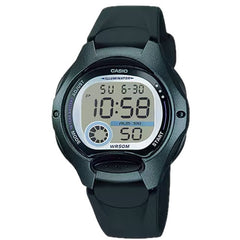 Casio Women's Watch - Dual Time Digital Beige Dial Black Resin Strap | LW-200-1BV
