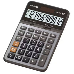Casio Calculator - Dual Power 12-Digit Desktop Large Display | AX-120B-W