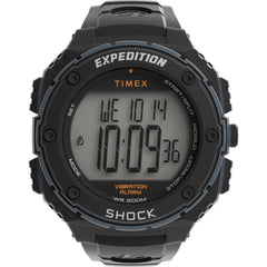 Timex Men's Watch - Expedition Shock XL Vibrating Alarm Black Strap | TW4B240009J