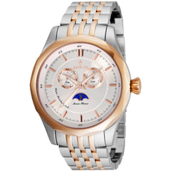 Invicta Men's Watch - Vintage Moon Phase Silver Tone and Rose Gold Case | 36256