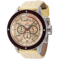 Invicta Men's Watch - S1 Rally Chronograph Gold Tone Dial Ivory Strap | 44227