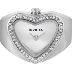 Invicta Women's Ring Watch - Angel Mini Silver Tone Dial Crystal Steel | 49572