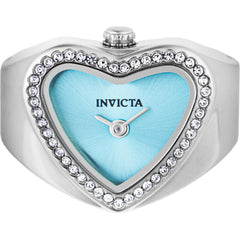Invicta Women's Ring Watch - Angel Mini Light Blue Dial Crystal Steel | 49573