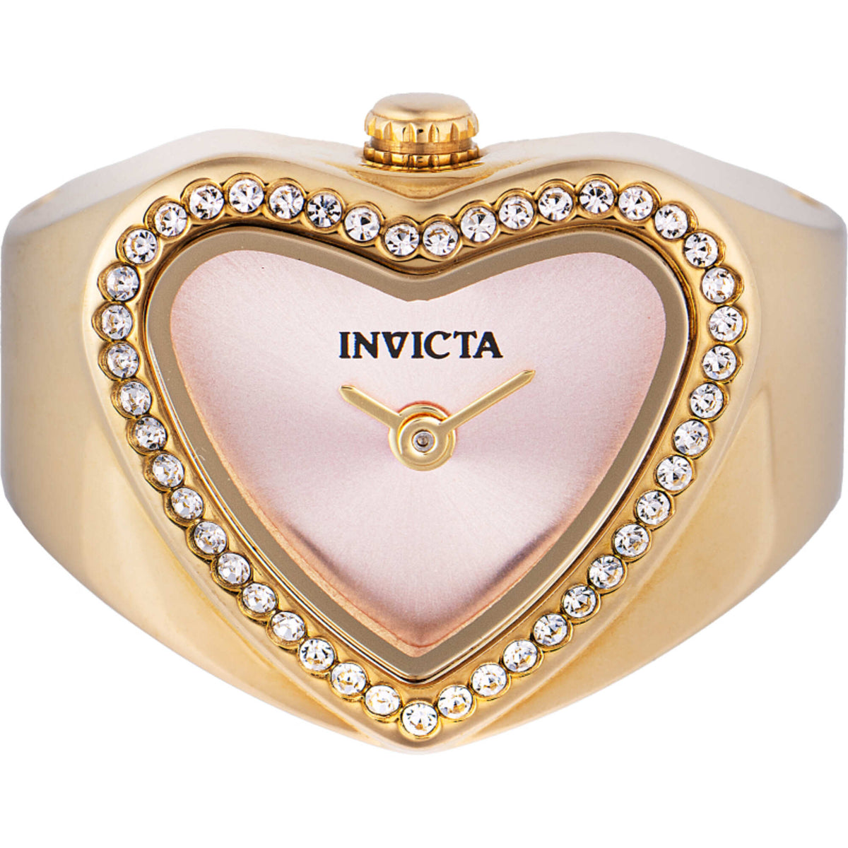 Invicta Women\'s Ring Watch Angel Mini Crystal Bezel Blue Dial Yellow Gold 49576 Invicta Mini Angel Women main image 2